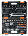 Набор инструментов ВИХРЬ АВТО 1/2", 1/4", CrV, в кейсе 82 предм/73/6/7/6